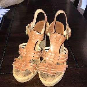 Audrey Brooke cork wedges